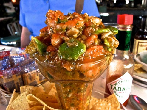 Source: Houston Press, Campechana De Mariscos (Mexican Cocktails) at Goode Co. Seafood