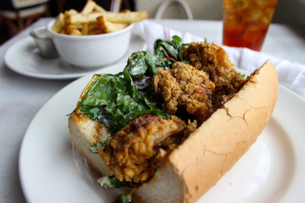 Source: Houstonia Magazine, Fried chicken liver po boy